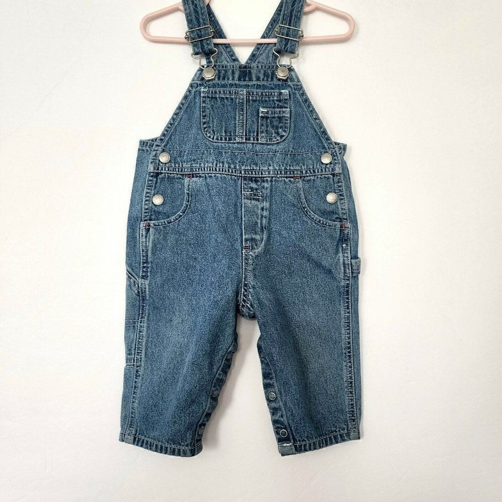 VINTAGE CLASSIC‎ GAP Denim Jean Shortalls 6 -12Mths Bib Overalls THE PERFECT FIT